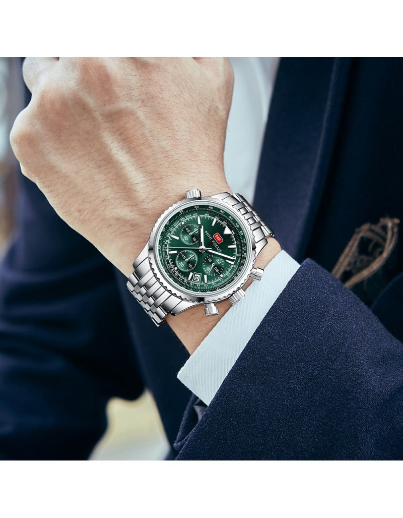 MINI FOCUS – montre à Quartz pour hommes, en acier inoxydable