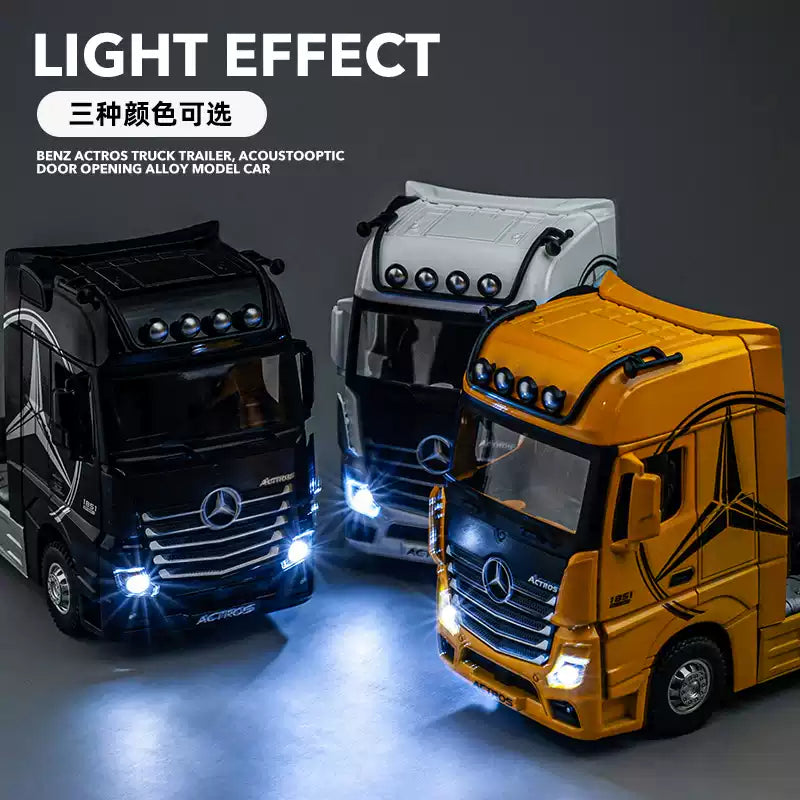 1:24 Mercedes-ACIROS camion haute Simulation métal tirer modèle de voiture lumière sonore