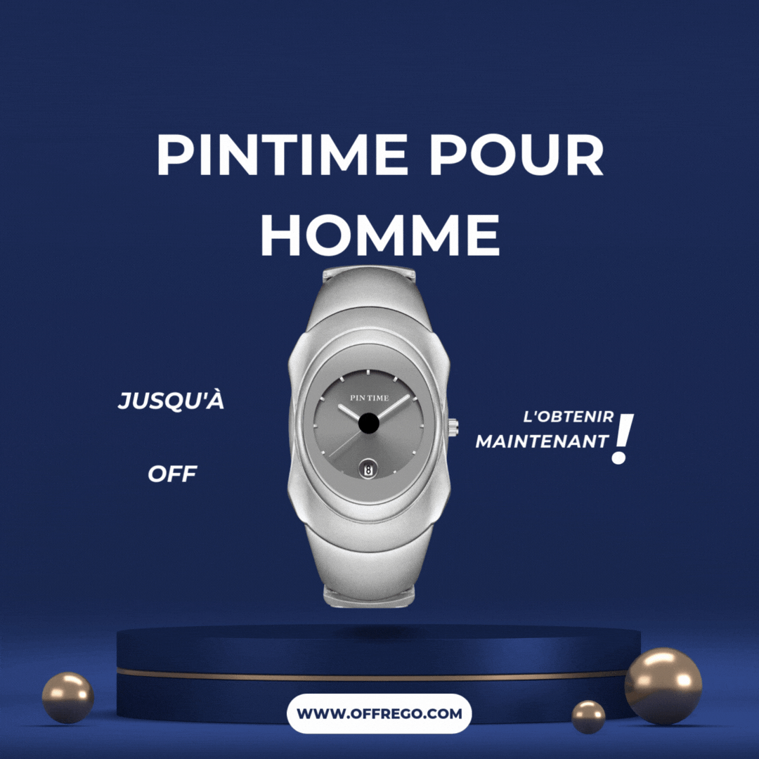 Montre PINTIME pour Homme - Design Unique, Classique et Élégant
