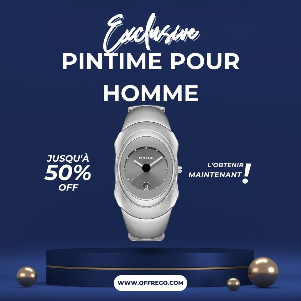Montre PINTIME pour Homme - Design Unique, Classique et Élégant