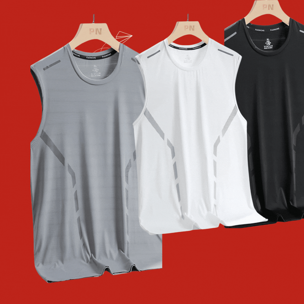 Pack de 3 gilets de sport décontractés d’été pour hommes