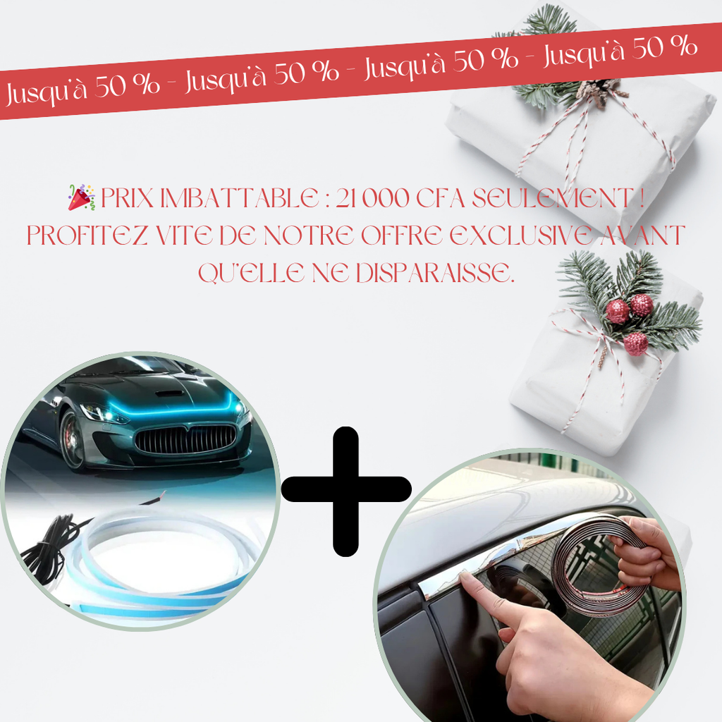 Offre spéciale : Pack complet Bande Lumineuse LED|Décoration de Voiture