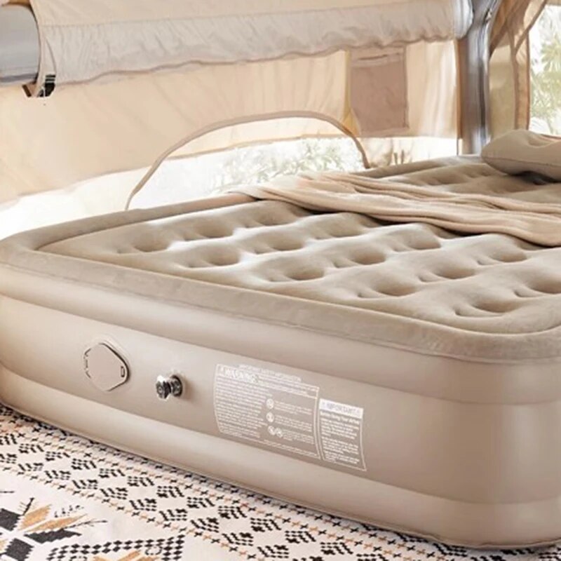 Lit double gonflable avec pompe extérieure intégrée