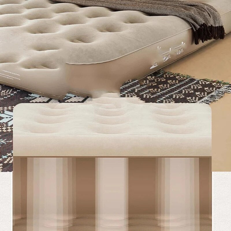 Lit double gonflable avec pompe extérieure intégrée