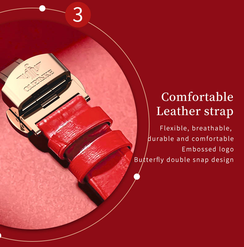 Montre à Quartz Suisse PINKE pour Femme avec un Nouveau Design Étoilé