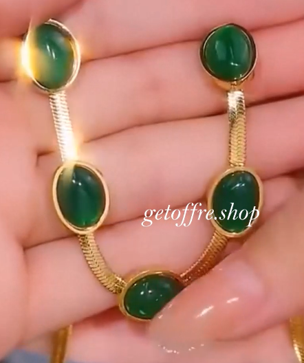 Bijoux en cristal plaqué or 18 carats pour femme,