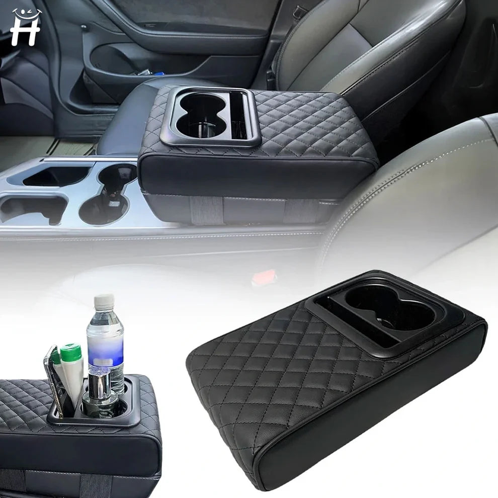 Accoudoir en Cuir 3-en-1 avec Porte-gobelet – Élégant et Pratique