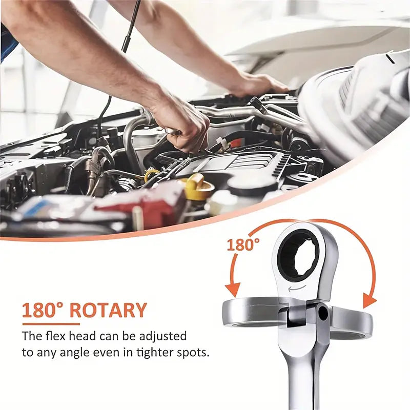 Kit de Clés à Cliquet Réglables 15 Pièces