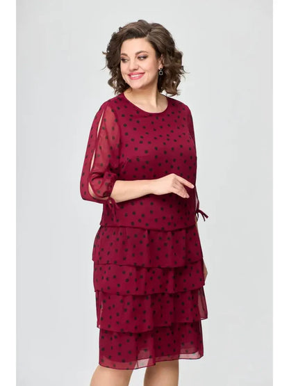 🌸Robe de fête en mousseline jusqu'aux genoux