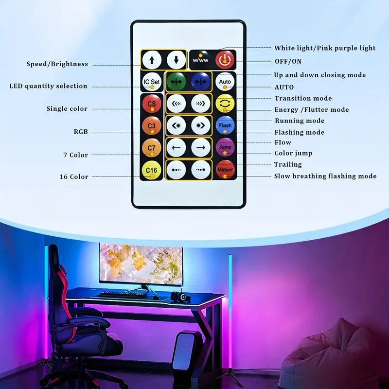 ✨Lumière d'angle LED moderne avec télécommande intelligente