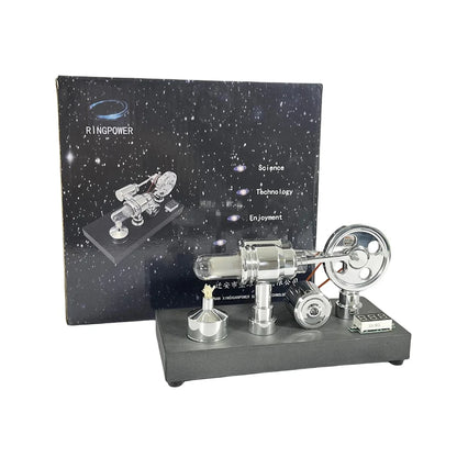 ⚙️Moteur Stirling Nikola avec voltmètre intégré et port USB