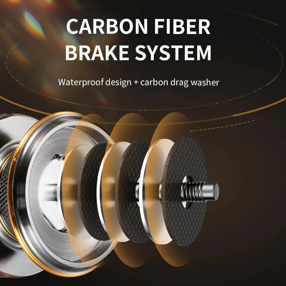 ROOBLINOS RY-Moulinet de pêche en eau salée et douce, cadre métallique ultraléger