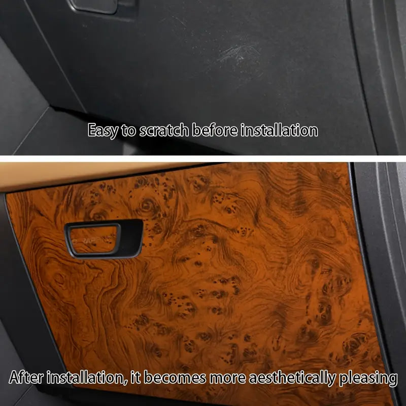 Autocollant Intérieur Voiture Effet Bois Brillant