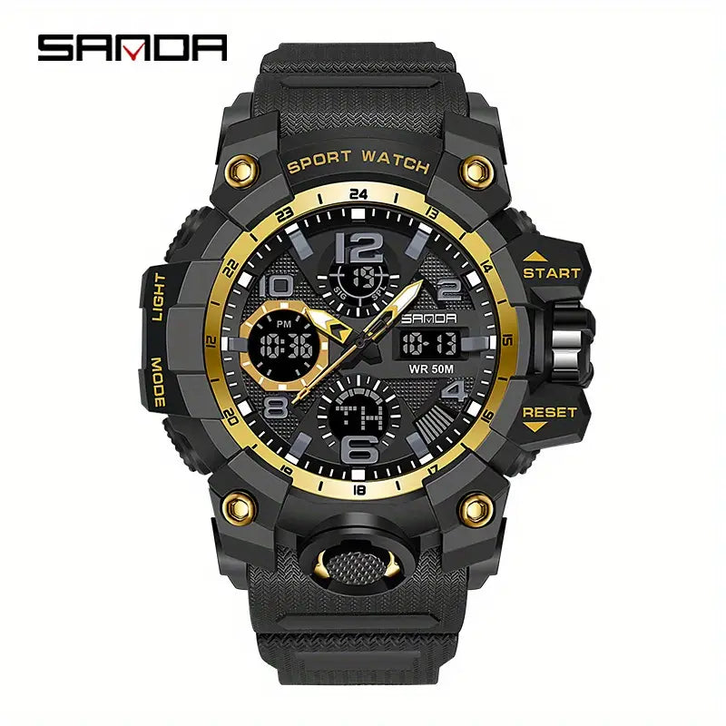 🌟 SANDA - Montre-bracelet de Sport pour Homme