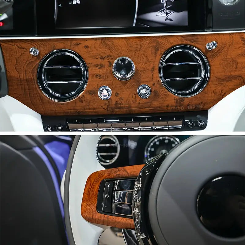 Autocollant Intérieur Voiture Effet Bois Brillant