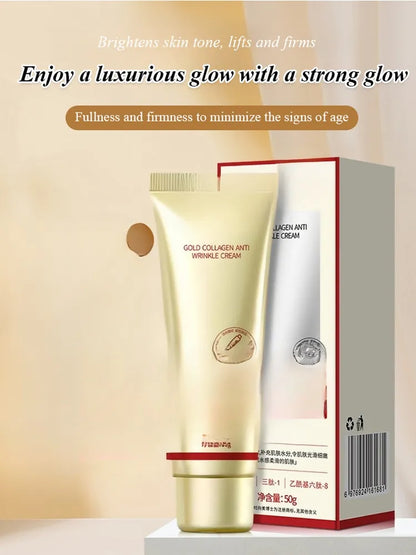 Crème anti-rides au collagène doré