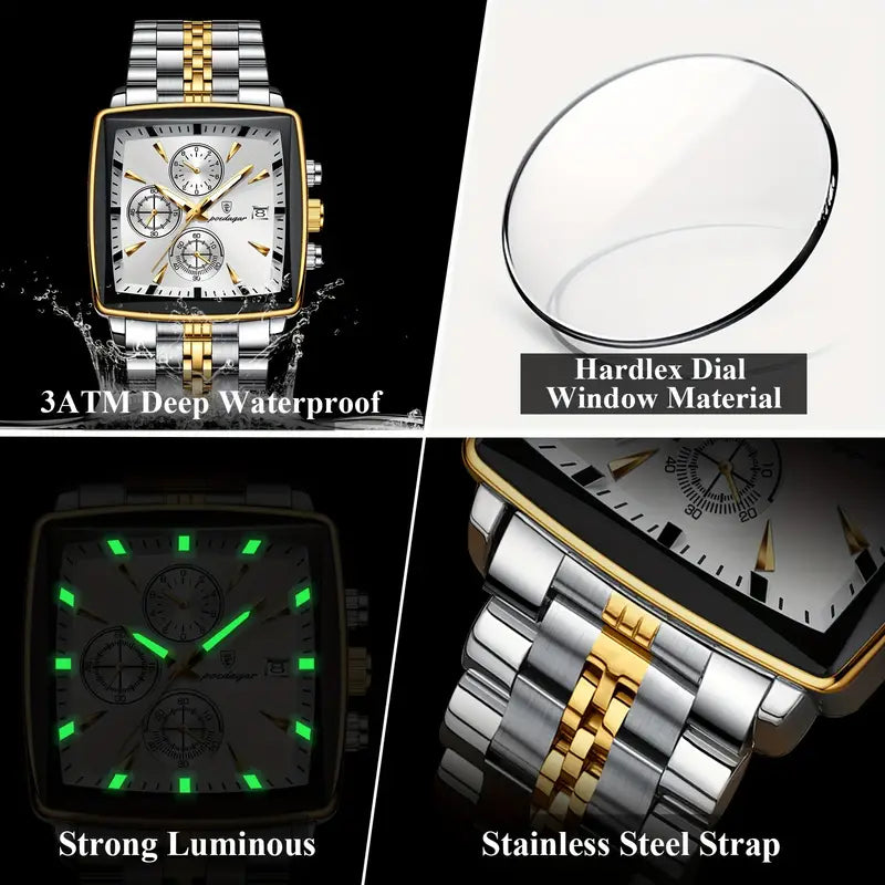 Montre-bracelet pour homme POEDAGAR 2024, style professionnel