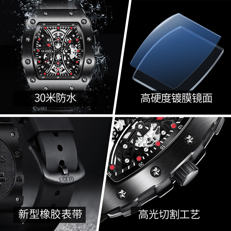 Montre Multifonction à Quartz Étanche et Lumineuse