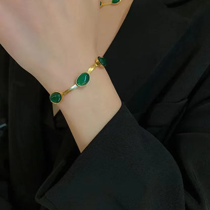 Bijoux en cristal plaqué or 18 carats pour femme,