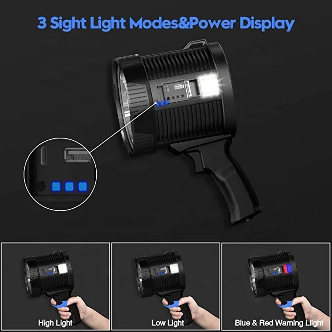 Lampe de poche rechargeable Staaricc : haute luminosité, 6 modes