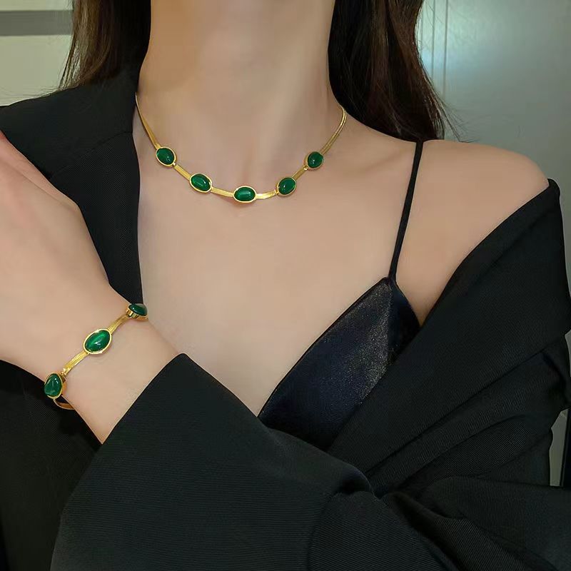 Bijoux en cristal plaqué or 18 carats pour femme,
