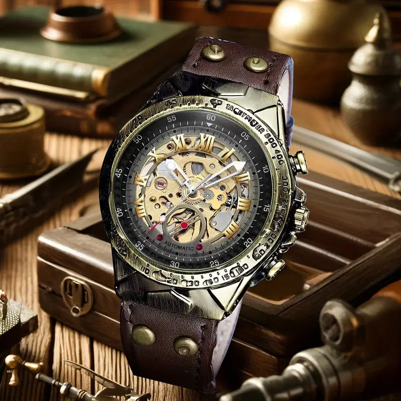 Montre mécanique automatique en bronze pour homme