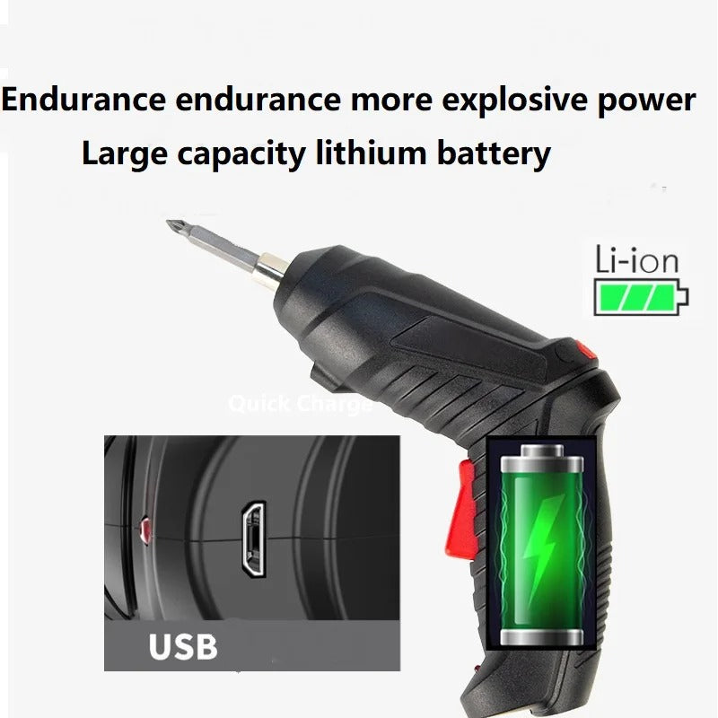 Mini tournevis électrique sans fil, Batterie Rechargeable, Perceuse électrique sans fil