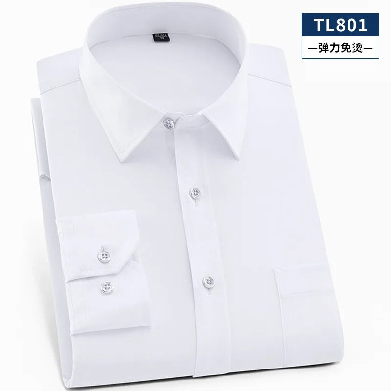 Chemise extensible Anti-rides sans repassage, habillées pour hommes