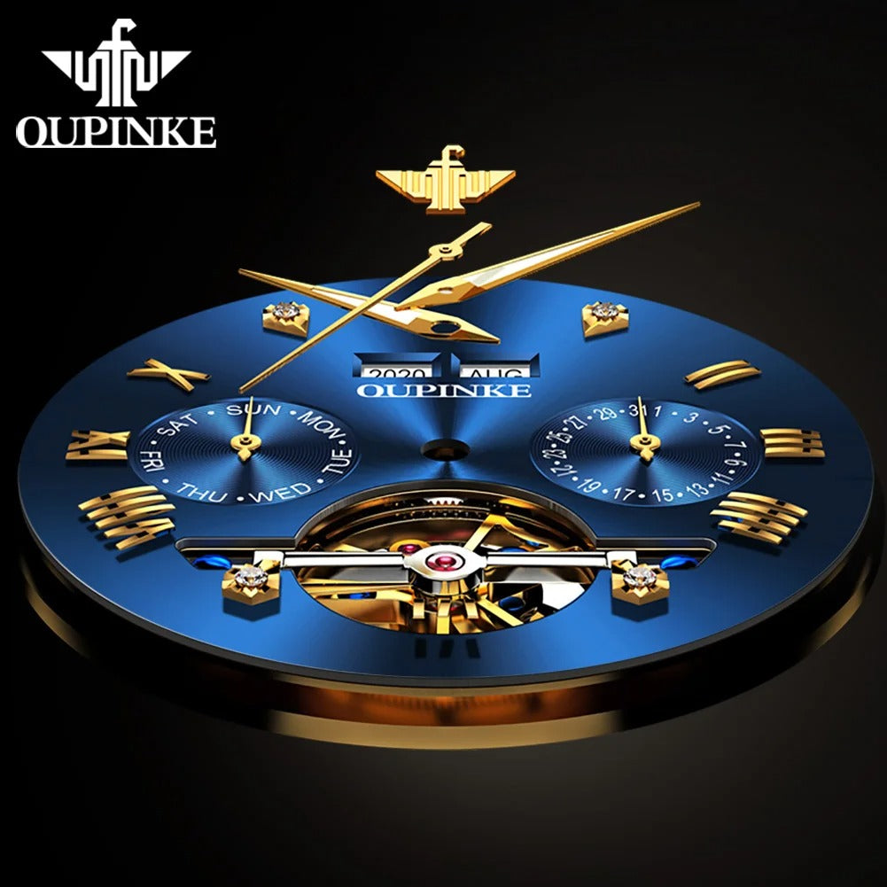 Montre-bracelet automatique mécanique pour hommes