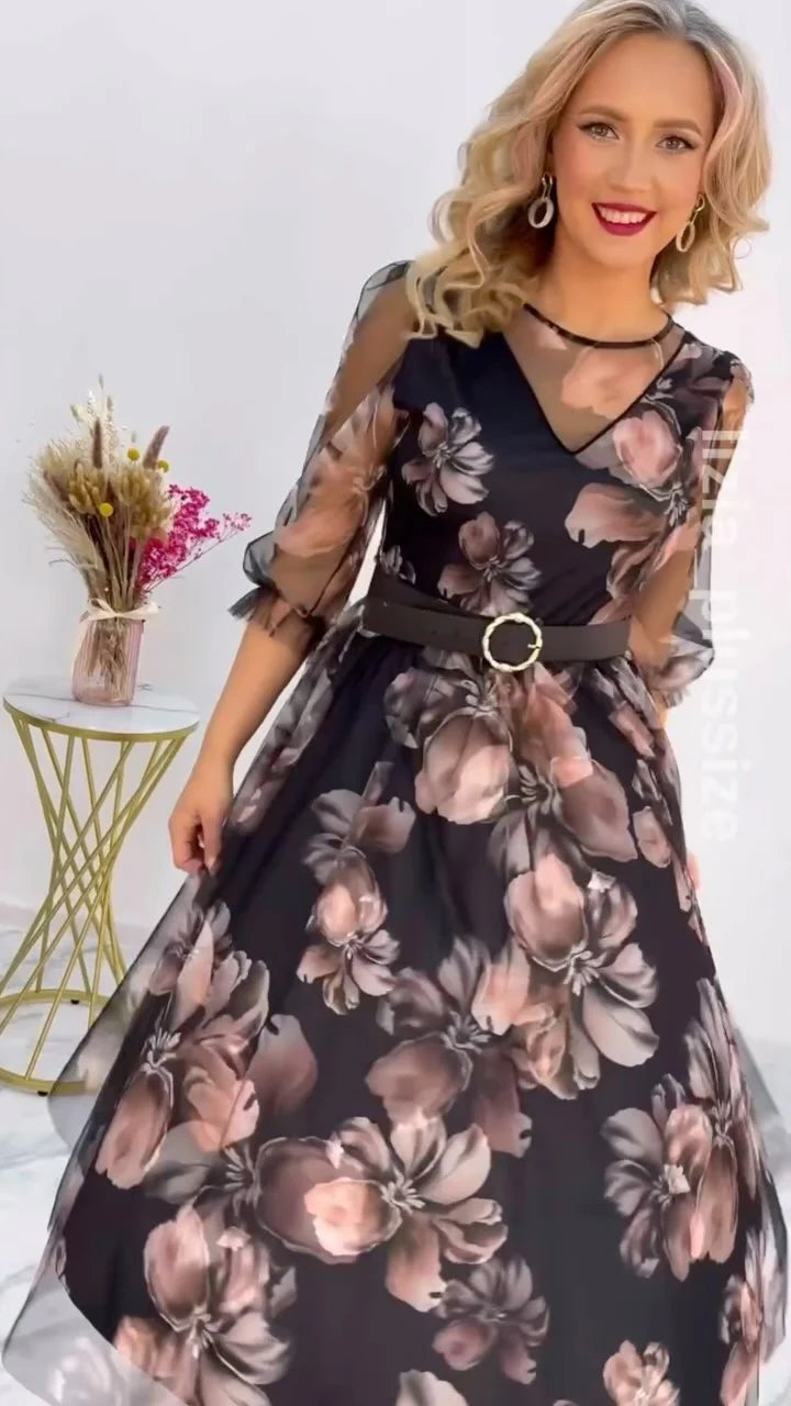Robe à manches transparentes