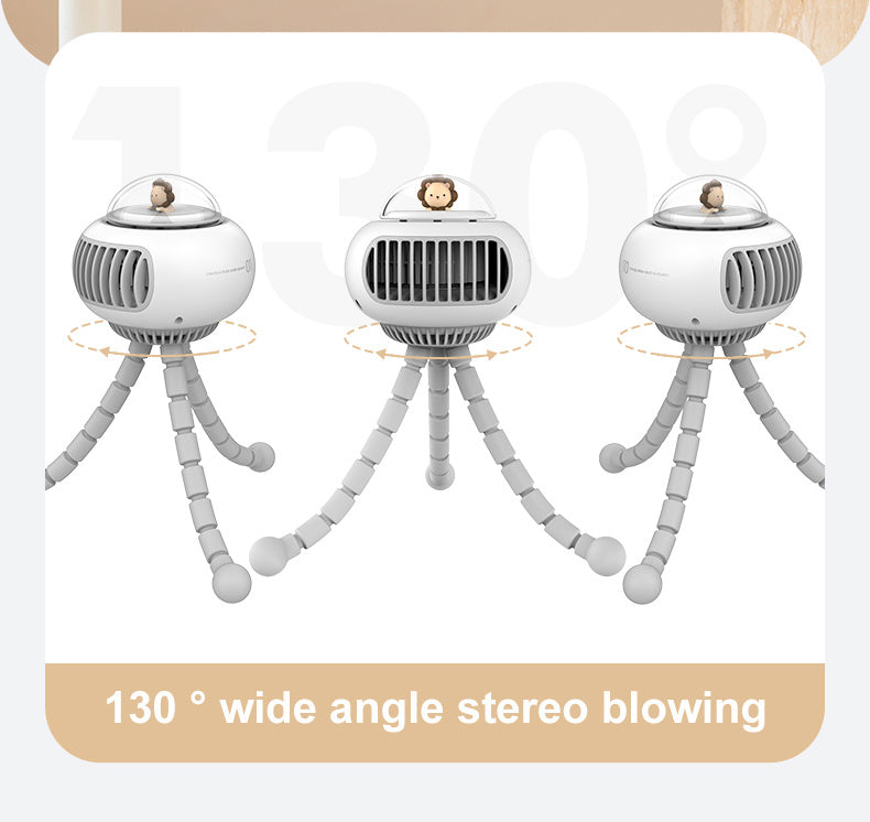 Ventilateur poussette sans lame, sûr pour bébé.