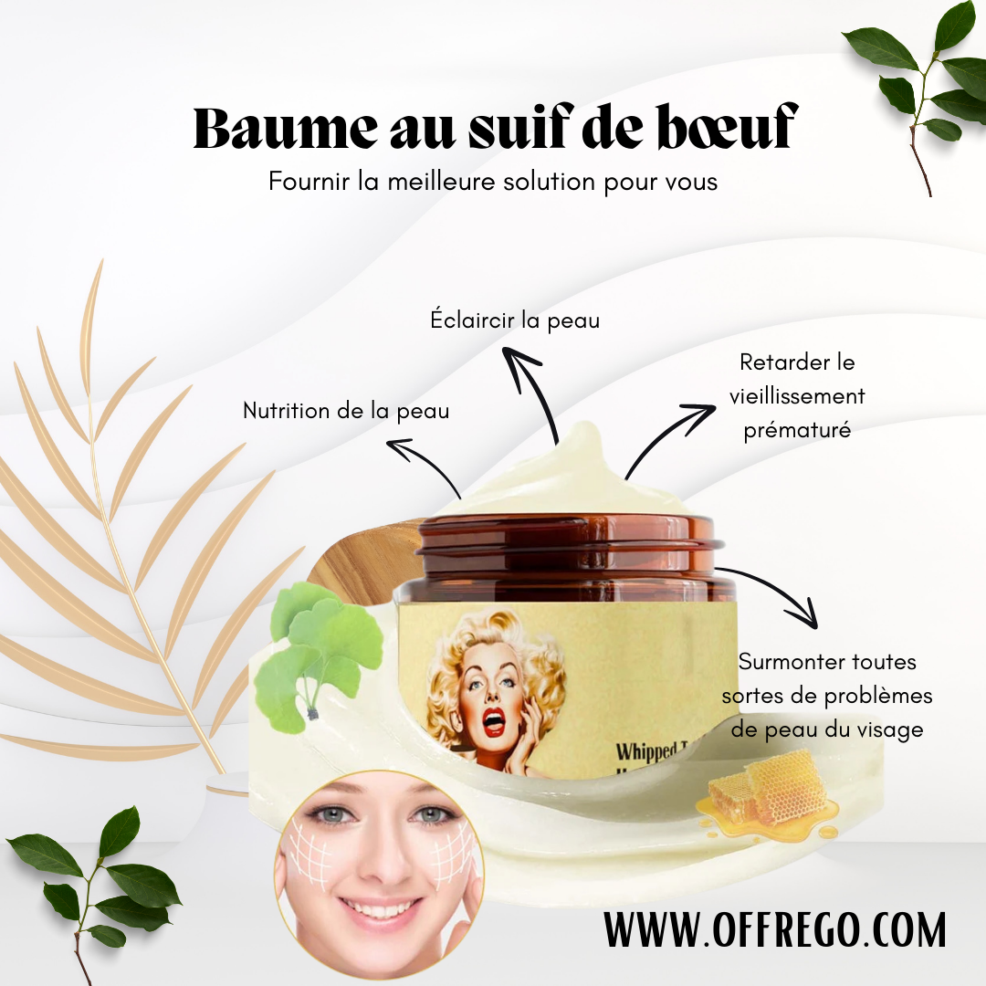 Baume au suif de bœuf fouetté et au miel de Manuka