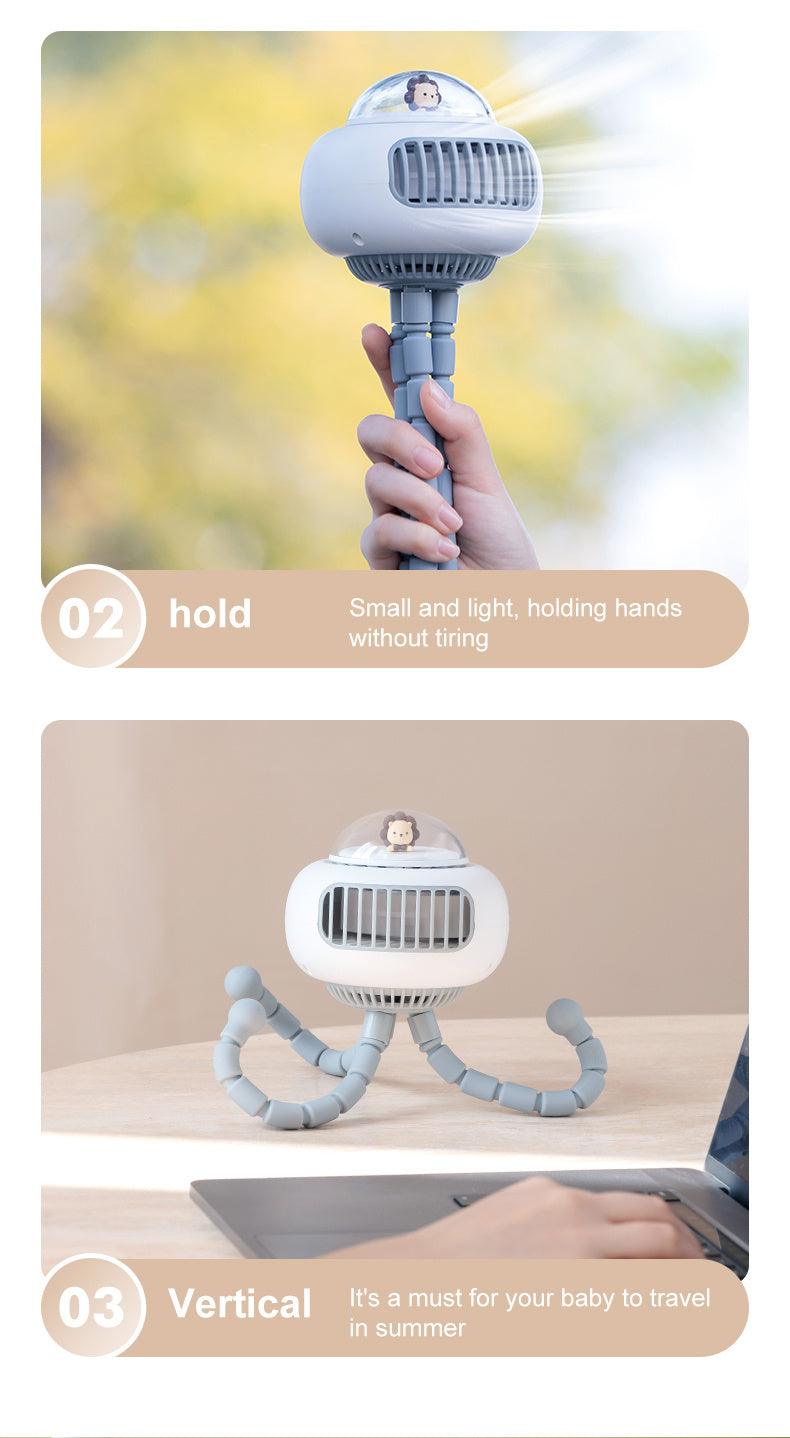 Ventilateur poussette sans lame, sûr pour bébé.