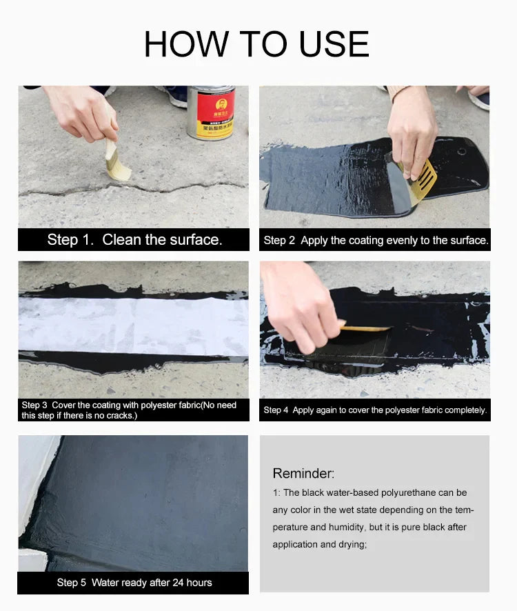 ✨Polyuréthane Imperméabilisation et réparation des fuites Revêtement écologique