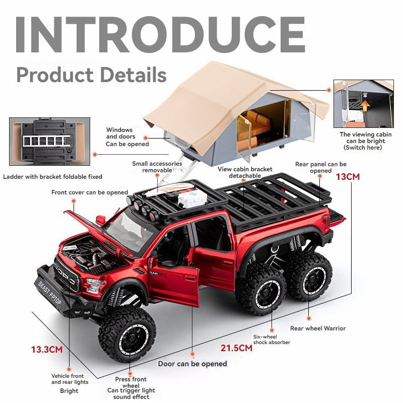 Raptor F150 modèle de voiture moulé sous pression en alliage