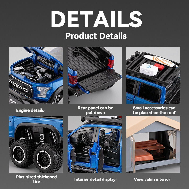 Raptor F150 modèle de voiture moulé sous pression en alliage