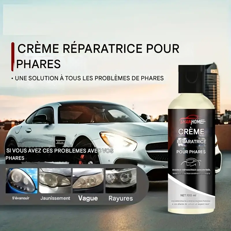 Peinture anti-rayures pour phares