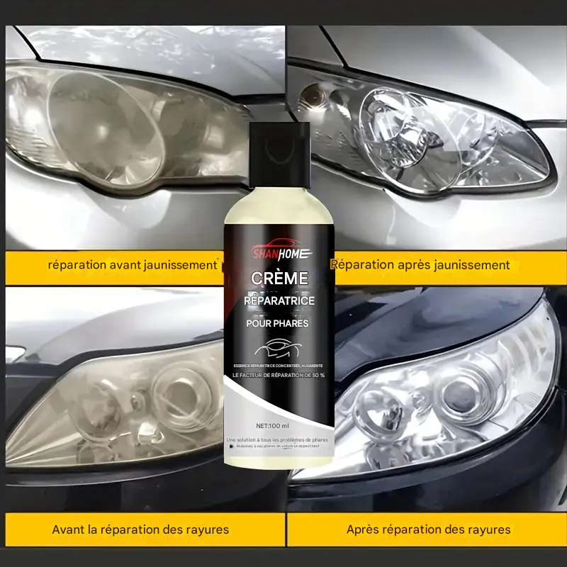 Peinture anti-rayures pour phares