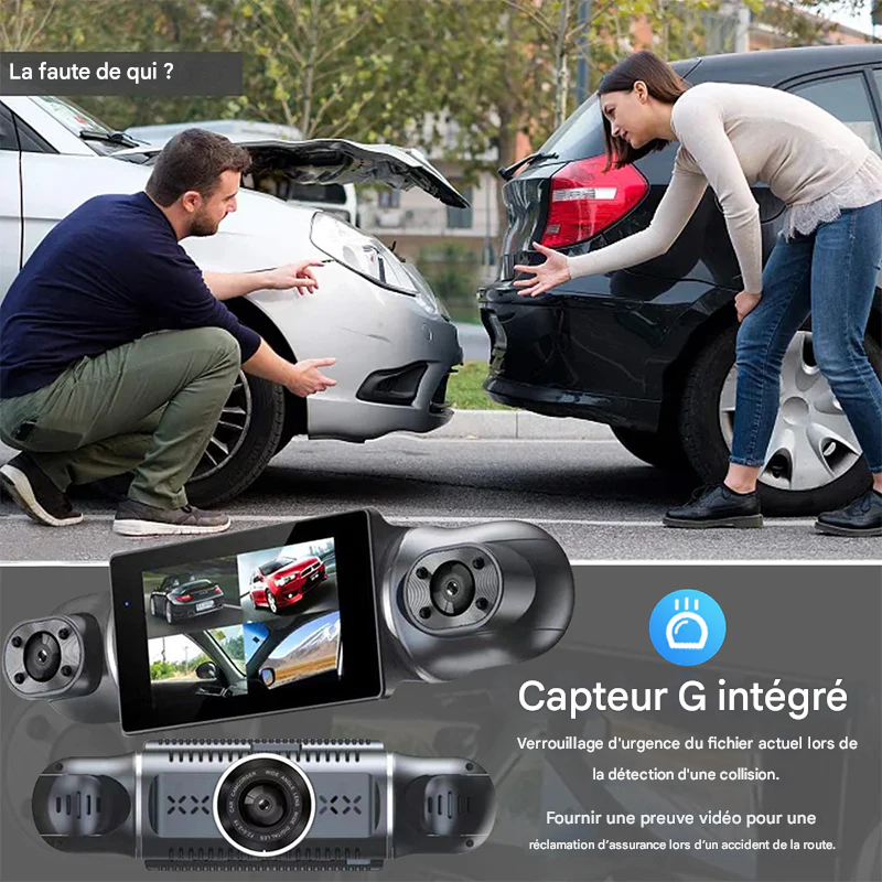 Enregistreur de voiture 4 canaux 1080P