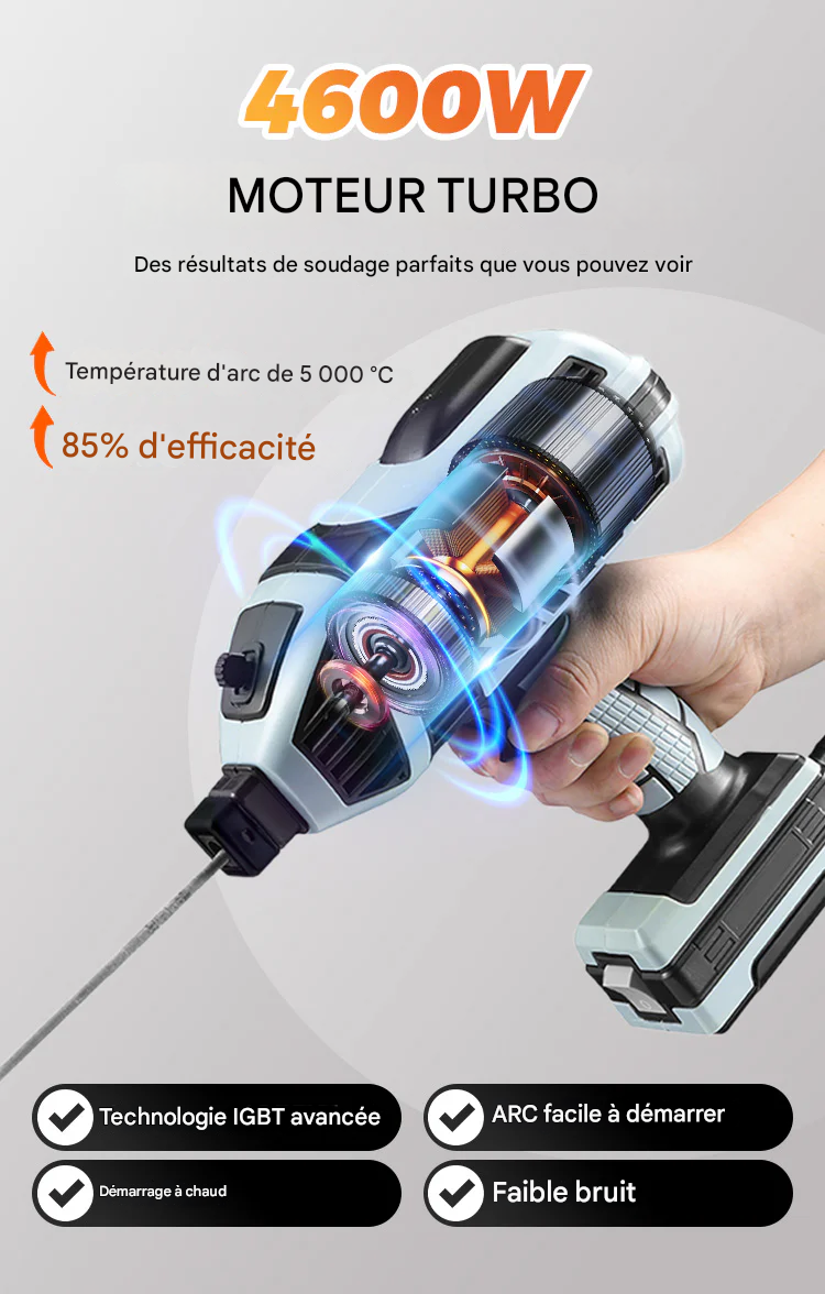 Kit de soudage à l'arc métallique blindé 4600 W