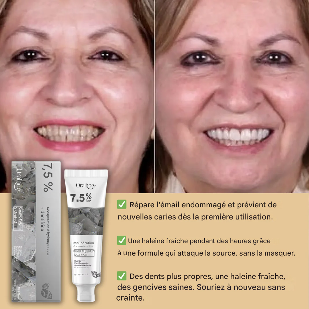 Le dentifrice ORALHOE Dental Care offre une protection quotidienne des gencives