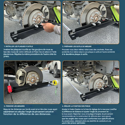 🔩Plaque d'alignement de roues en acier inoxydable