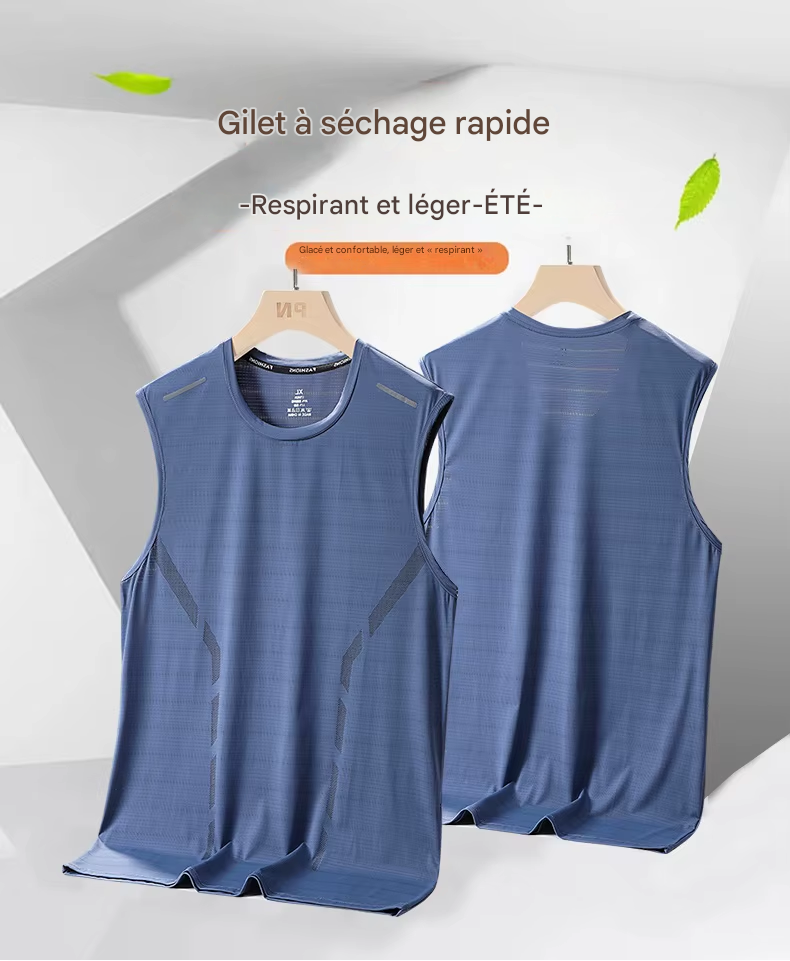 Pack de 3 gilets de sport décontractés d’été pour hommes