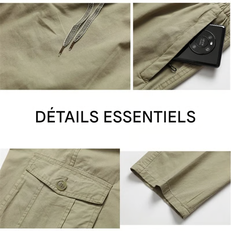 Pantalon ample multi-poches, durable et ultra confortable
