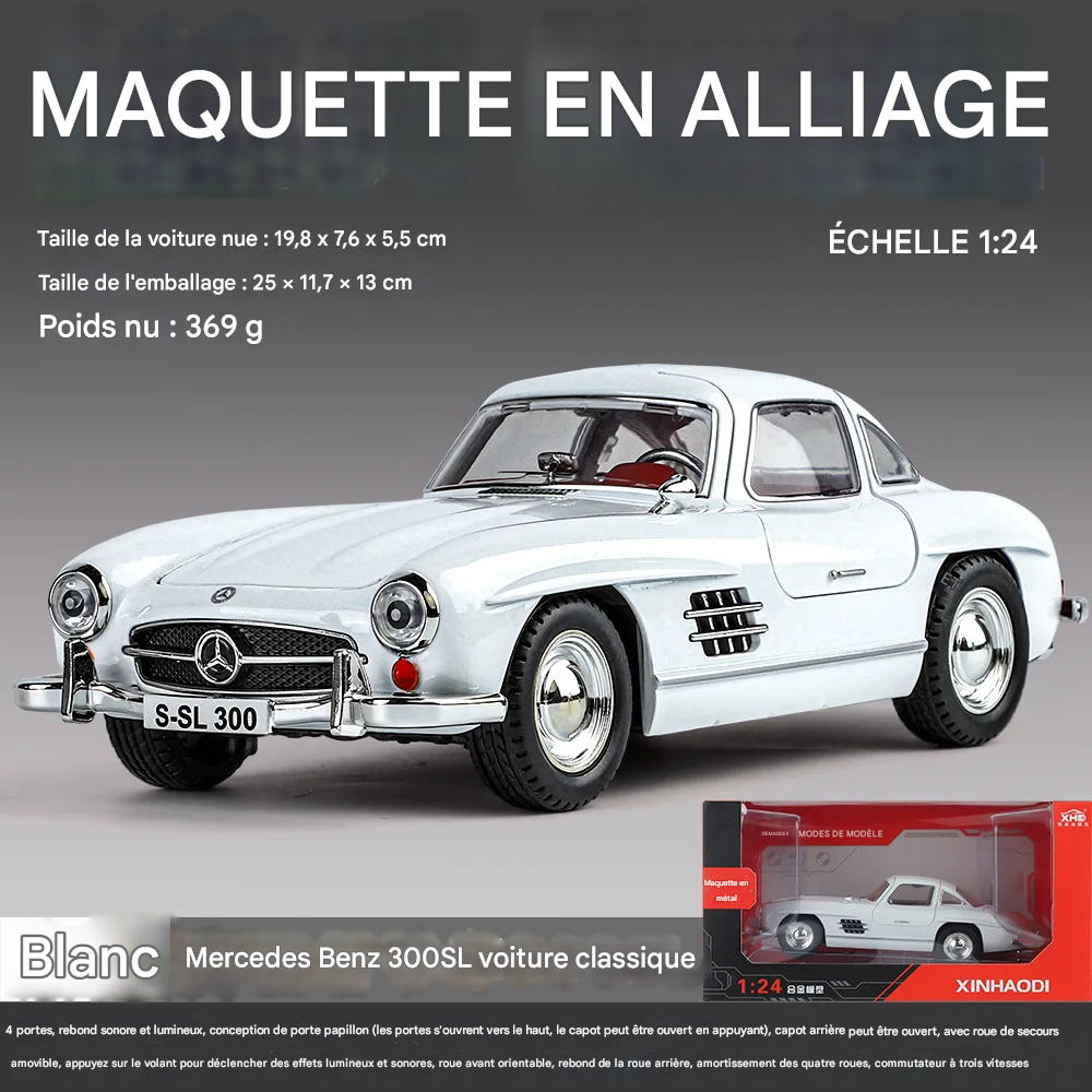 Pack Prestige Rétro : Mercedes-Benz 300SL & |Mini Vélo en Alliage