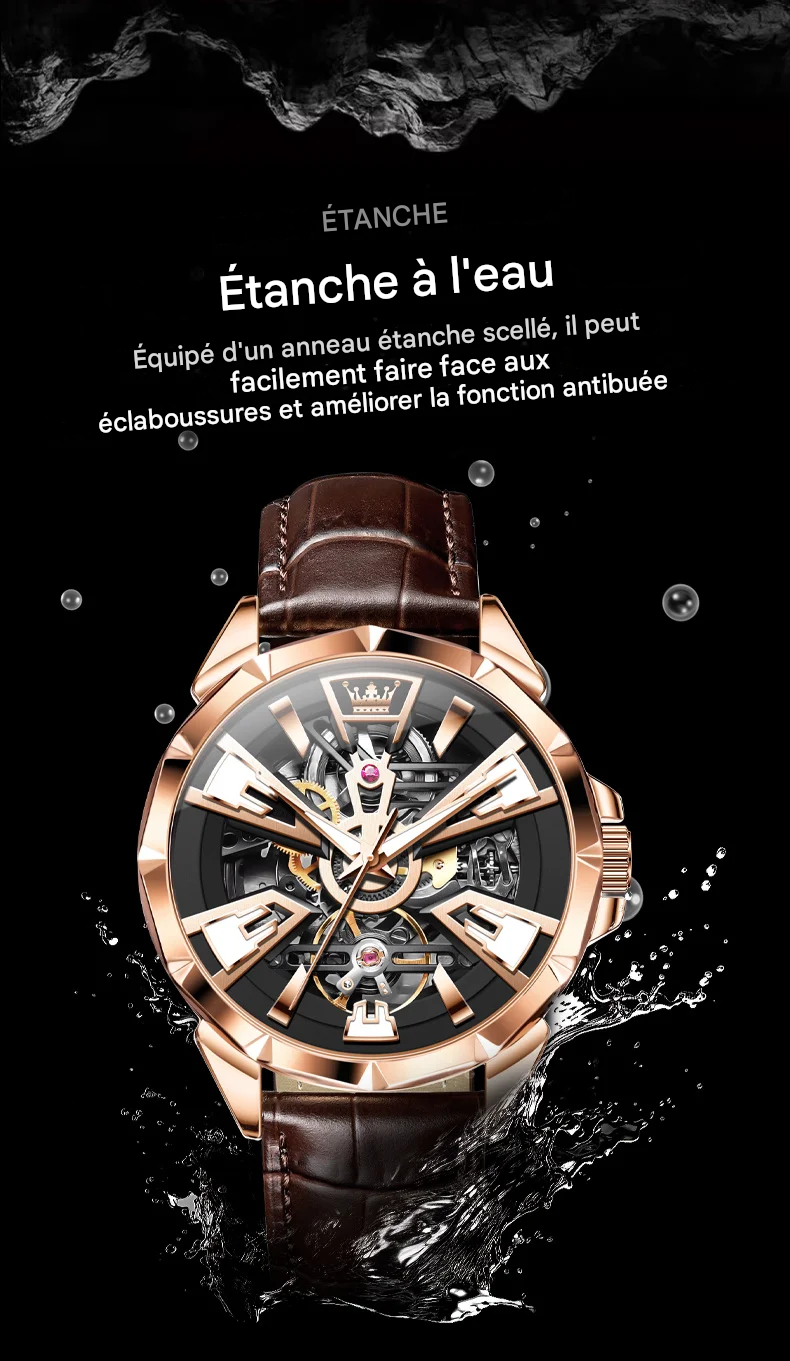 OLEVS-Montre automatique classique pour homme