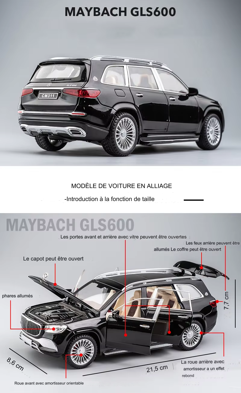 Modèle réduit Mercedes-Benz Maybach GLS600 1:24