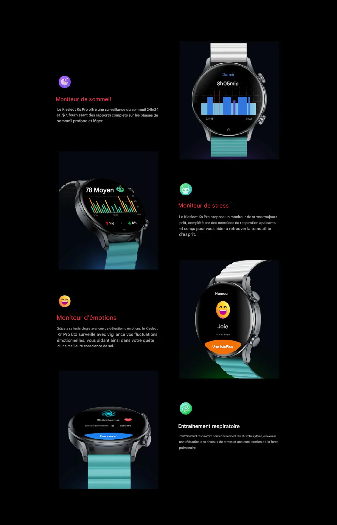 Montre Intelligente Kieslect Kr Pro