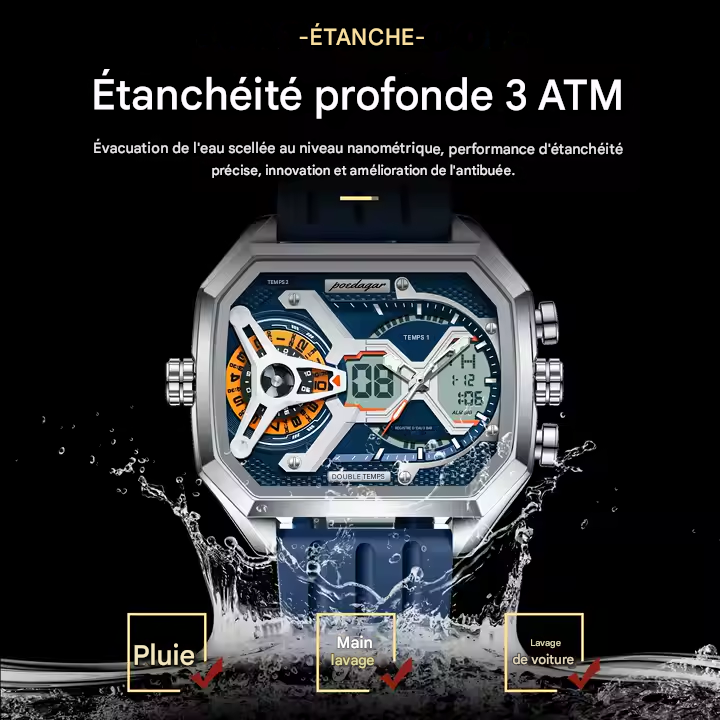 POEDAGAR E106 – ⌚Montre pour Homme