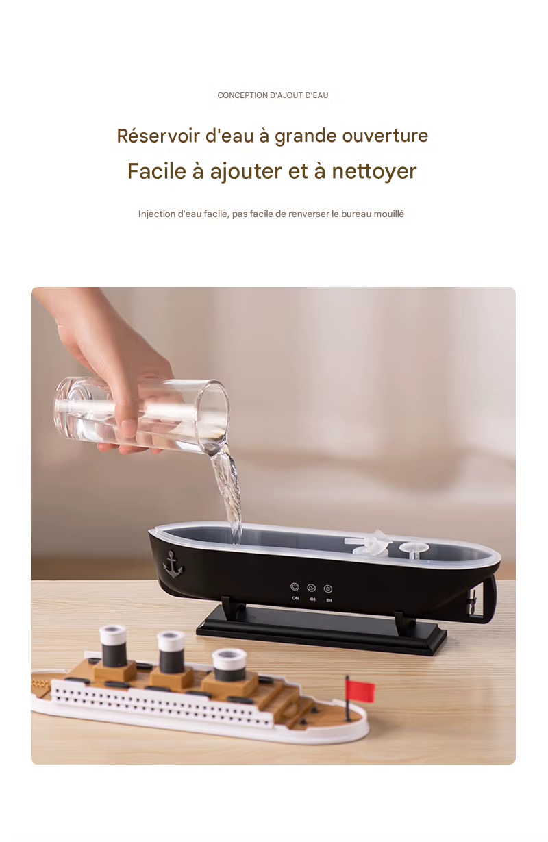 Titanic Humidificateur  – Brume Élégante, Ambiance Colorée